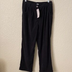 HALARA Women's Black Straight Leg corduroy Pants